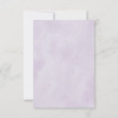 パープルシルバーフローラ開花ジオメト結婚リ 出欠カード (裏面)