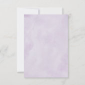 パープルシルバーフローラ開花ジオメト結婚リ 出欠カード (裏面)