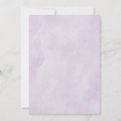 パープルシルバーフローラ開花ジオメト結婚リ 招待状 (裏面)