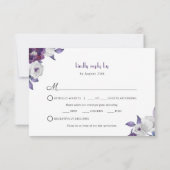 パープルシルバーフローラ | 入場+ゲスト招待され 出欠カード (裏面)