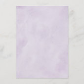 パープルシルバーブルームズの幾何学的なウェディングディテール エンクロージャーカード (裏面)