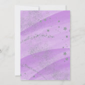 パープルシルバーユニコーンベビーシャワー招待状 招待状 (裏面)