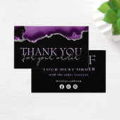 パープルシルバー感謝していアゲート割引カード (デスク)