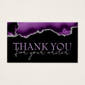 パープルシルバー感謝していアゲート割引カード (正面)