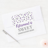 パープルシルバー紙吹雪リタイアは甘 スクエアシール (封筒)