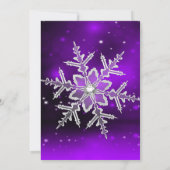 パープルシルバー金ゴールドホリーボードクリスマスクリスマスパーティー2 招待状 (裏面)