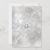 パープルシルバー金ゴールドホリーボードクリスマスクリスマスパーティー 招待状 (裏面)