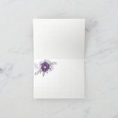 パープルシルバー 水彩画の感謝カード 3963 サンキューカード (内部)