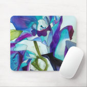 パープルシンガポールオーキッド花の水彩画 マウスパッド (マウス)