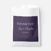 パープルシンプルエレガントミニマル結婚リスト フェイバーバッグ (正面)