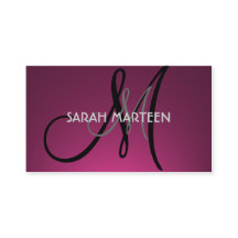 パープルシンプルフェードモノグラムカスタムカード