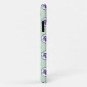 パープルシンプルフローラパターモダンン Case-Mate iPhoneケース (裏面/右)