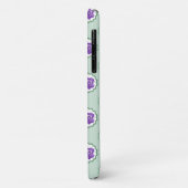 パープルシンプルフローラパターモダンン Case-Mate iPhoneケース (裏面/左)