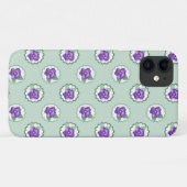 パープルシンプルフローラパターモダンン Case-Mate iPhoneケース (裏面(横))