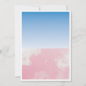 パープルシンプルミニマリスト赤ちゃんシャワー招待状 招待状 (裏面)