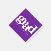 パープルシンプル卒業モダンタイポグラフィ スタンダードカクテルナプキン (角)