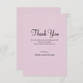 パープルシンプル結婚サンキューカード サンキューカード (正面/裏面)
