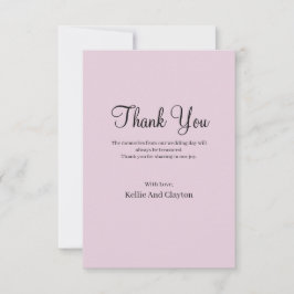 パープルシンプル結婚サンキューカード サンキューカード