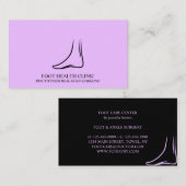 パープルシンプル足気にポディアトリプラクティショナー医師 名刺 (正面/裏面)