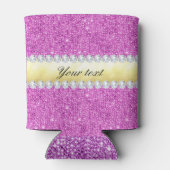 パープルシークインゴールドフォイルとダイヤモンド 缶クーラー (裏面)