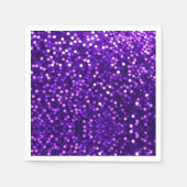 パープルシークインルックペーパーナプキン スタンダードカクテルナプキン (正面)