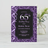 パープルシークンズ65th誕生日パーティー 招待状 (スタンド正面)