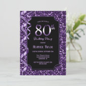 パープルシークンズ80th誕生日パーティー 招待状 (スタンド正面)