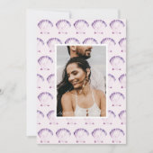 パープルシーシェル水彩写真＆QR セーブザデート (正面)