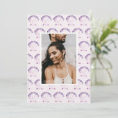 パープルシーシェル水彩写真＆QR セーブザデート (スタンド正面)