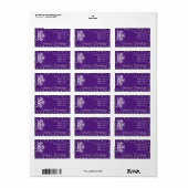 パープルシーズンズグリーティング住所 シール (フルシート)