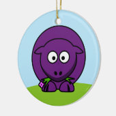パープルシープオーナメント セラミックオーナメント (左)