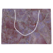 パープルジェイドマーブルプリント ラージペーパーバッグ (正面)