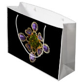 パープルジェムアメジストダイアモンズエメラルズジュエリー ラージペーパーバッグ (裏面アングル)