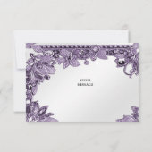 パープルジェムストーンフローラサンキューカード サンキューカード (裏面)