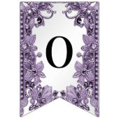 パープルジェムストーンフローラバンティング国旗 バンティングフラッグ (第2の旗)