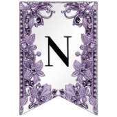 パープルジェムストーン フラワーバンティング フラッグ (第3の旗)