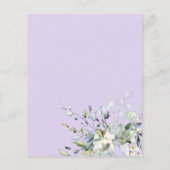 パープルジオメトリック予算結婚式招待状 (裏面)