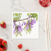 パープルジャカランダ花ナプキン スタンダードカクテルナプキン (インサイチュ)