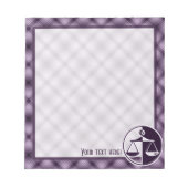 パープルジャスティスはかりで測 ノートパッド (正面)