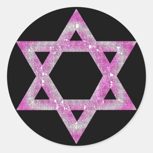 パープルジュエリドスターオブデイビッドデザイン ラウンドシール (正面)