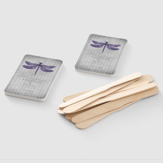 パープルジュエリードトンフライ結婚式の引き出物 ハンドファン (組立なし)