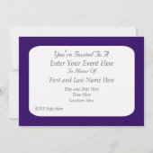 パープルジュエルパーティの招待状 招待状 (裏面)