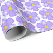 パープルジンガムデイジーデザイン ラッピングペーパー (ロールコーナー)