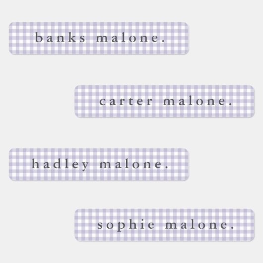 パープルジンガム防水名 ラベル (グループ)