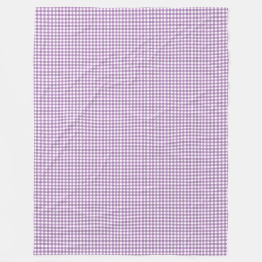 パープルジンガ市松模様にムコジーコテージコアスタイル フリースブランケット (正面)