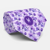 パープルスイートピーズフローラ ネクタイ (ロール)