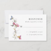 パープルスイートピー結婚ズ 出欠カード (正面)