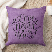 パープルスエードラブノーフェル装飾用クッション クッション (ブランケット)