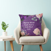 パープルスエード今の世界に必要なもの クッション (椅子)