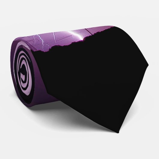 パープルスカイ稲妻ストーム ネクタイ (ロール)
